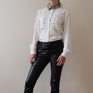 Sister Jane Snakeskin Detail Top